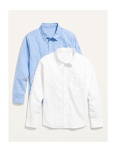 Lightweight Built-in Flex Oxford Uniform Shirt 2-pack for Boys