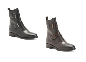 Leather Buckle Booties