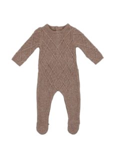 Chunky Cable Knit Cotton Footie
