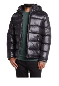 Hooded Solid Puffer Jacket
