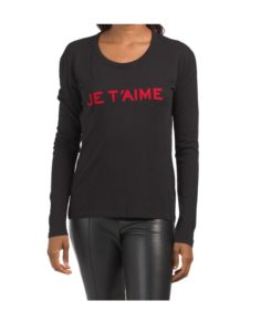 Long Sleeve Flocked Tee