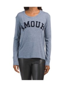 Long Sleeve Flocked Tee