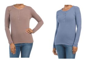 Long Sleeve Henley Top