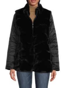Faux Fur Quilted Jacket