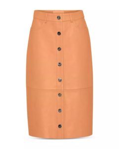 Melan Leather Skirt