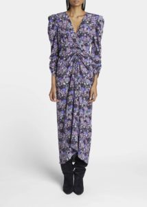 Albini Floral-print Ruched Midi Dress