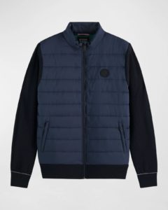 Men's Knit Jacket with Padded Front