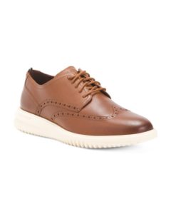 Men's Leather Lace Up Wing Tip Oxfords
