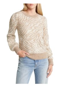 Jacquard Long Sleeve Sweater