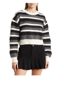 Mixed Stripe Pattern Sweater