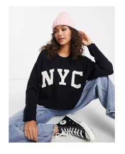Nyc Knit Sweater in Navy