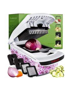 Vegetable Chopper - Spiralizer Vegetable Slicer - Onion Chopper with Container