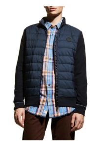 Men's Knit Jacket with Padded Front
