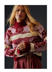 Textured Turtleneck Sweater