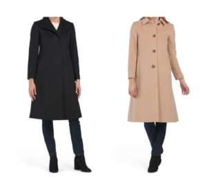 Long Wool Blend Coat with Buttons