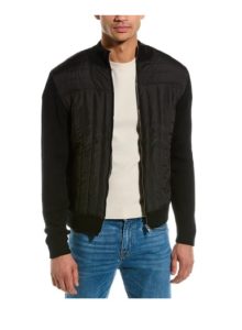 Mock Neck Front Quilted Zip-up Jacket