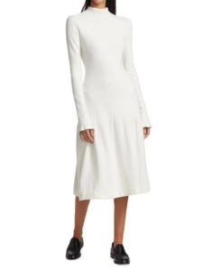 Chenille Knit Fit-&-flare Midi-dress