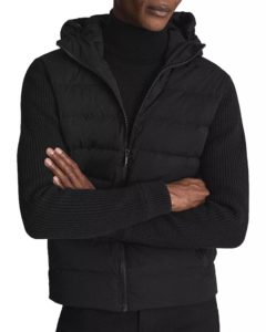 Denman Quilted Knitted Hybrid Hooded Jacket