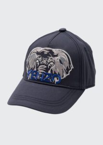 Boy's Elephant Logo Embroidered Baseball Cap, Size S-lp