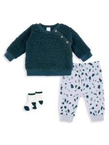Baby Boy’s 3-piece Sweatshirt, Pants & Socks Set