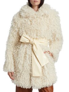 Lydie Belted Sherpa Coat