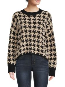 Houndstooth Pattern Sweater