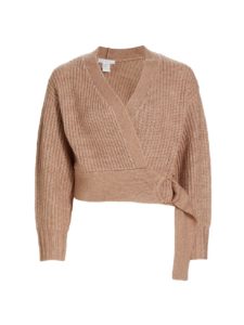 Wrap-front Buckle Cardigan