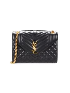 Logo Quilted Leather Shoulder Bag