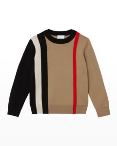 Boy's Dustin Icon Stripe Sweater, Size 3-14
