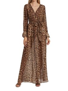 Callum Belted Leopard-print Silk Maxi Dress
