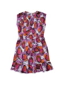Little Girl's Sleeveless Abstract Print Dress