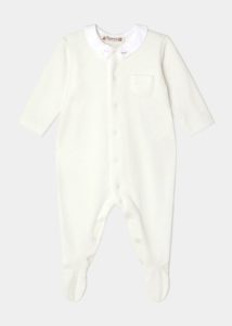 Girl's Pyjama Tilouan Embroidered Footie, Size Newborn-18m