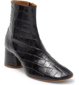 Soft Embossed Leather Bootie