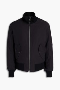 Buckle-detailed Cotton-twill Bomber Jacket
