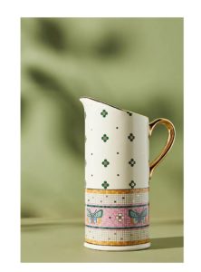 Garden Tile Pitcher