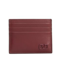 Men's V-logo Leather Cardholder