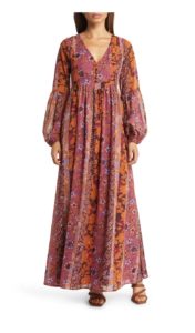 Semira Floral Long Sleeve Maxi Dress