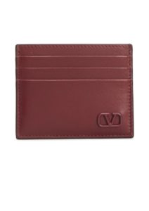 Men's V-logo Leather Cardholder