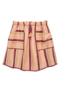 Kids' Rosa Stripe Linen Skirt
