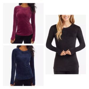 Women's Double Plush Stretch Velour Top
