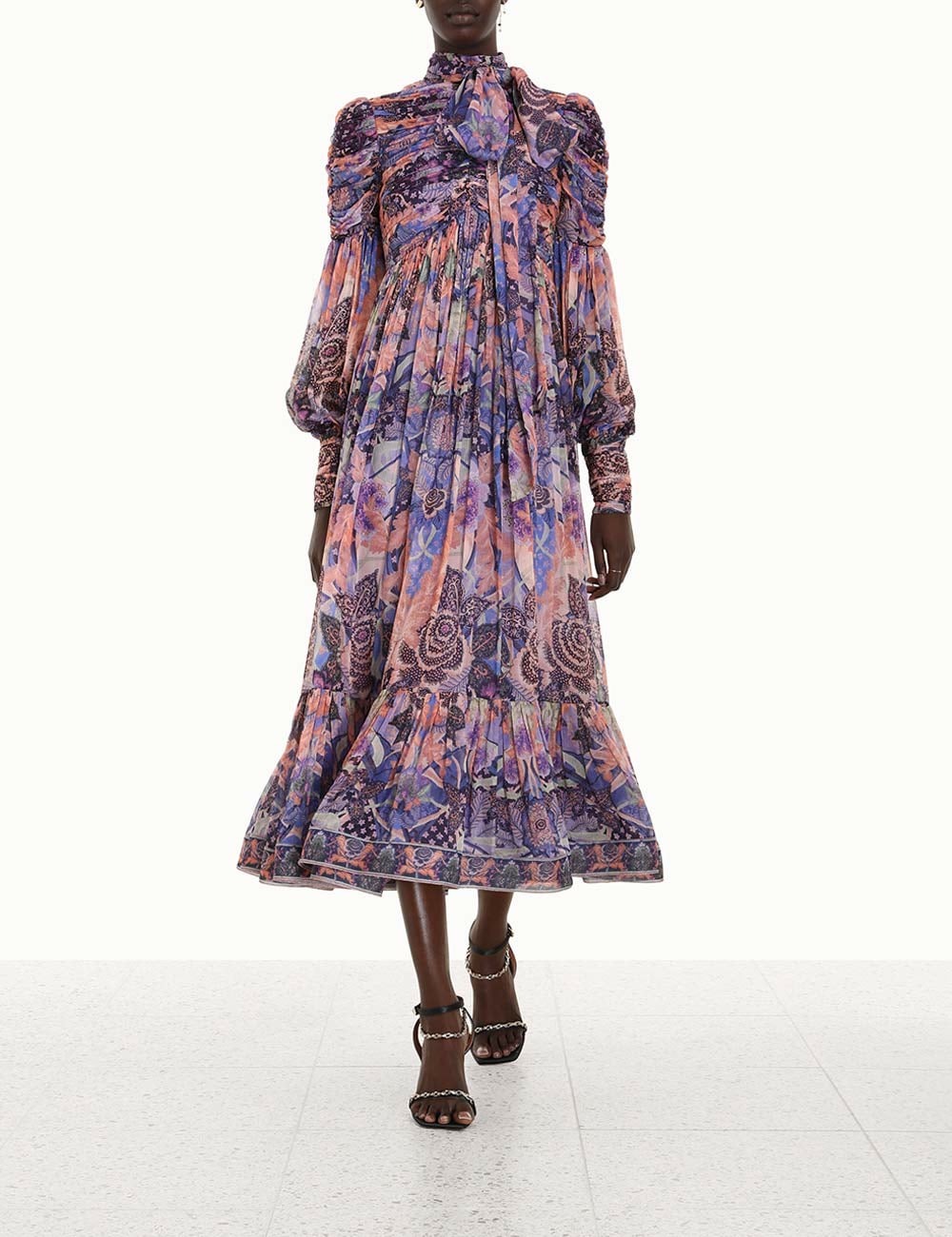 Sale on Zimmermann Celestial Ruched Midi Dress