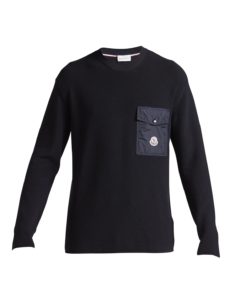 Men's Nylon-pocket Crew Sweater