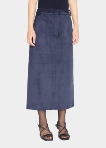 Faux Suede Midi Trouser Skirt