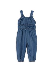 Baby Girl's Gathered Jumpsuit