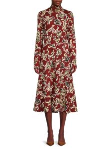 ​thea Floral Fit and Flare Dress