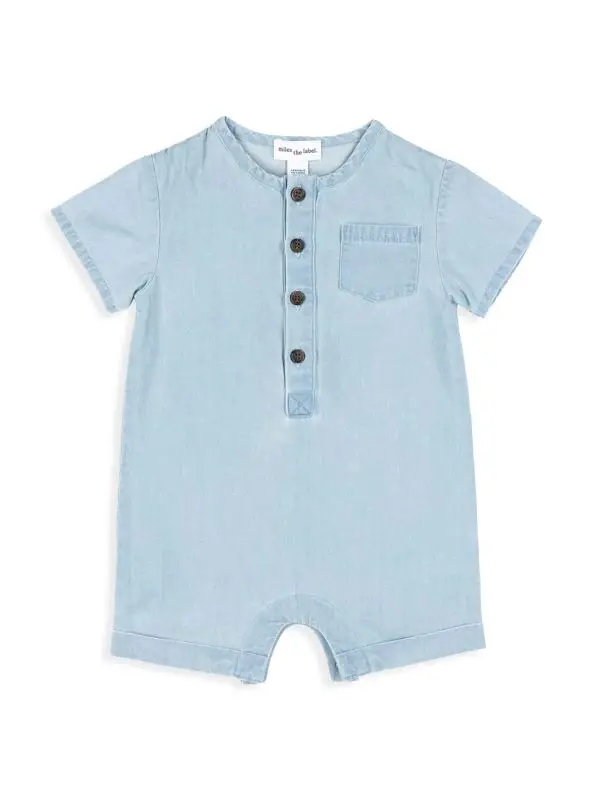 Sale on Miles The Label Baby Boy's Magic City Chambray Romper
