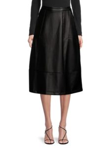 Faux Leather Midi-skirt
