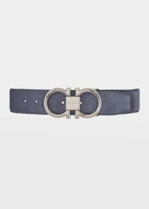 Men's Signature Gancini Suede-leather Belt, 35mm