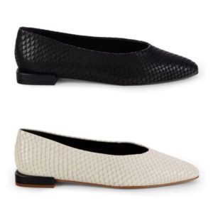 Up to 64% off Snake-embossed Leather Ballet Flats