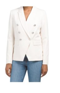 Long Sleeve Ponte Button Jacket